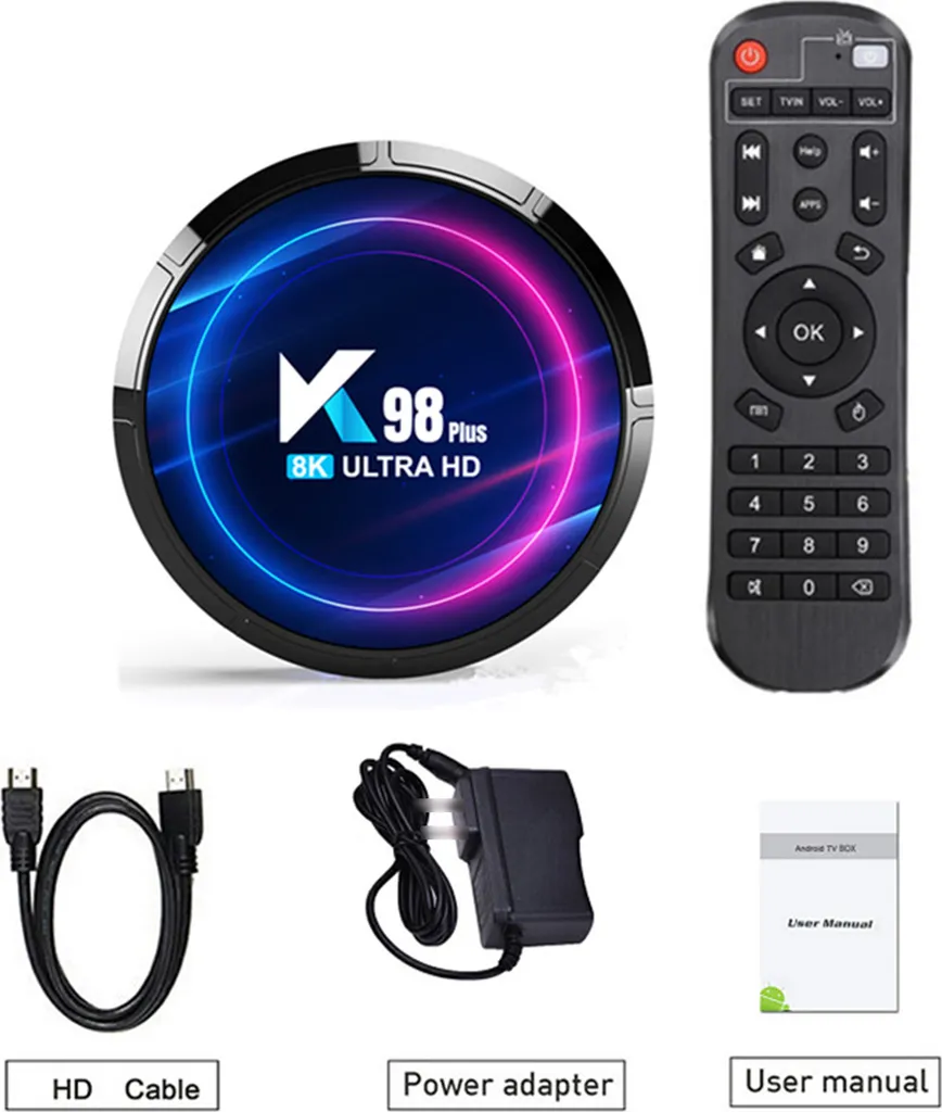 K98 PLUS Smart TV Box Android 13: 8K, RK3528, Bluetooth 5.0 - Design EU - 9