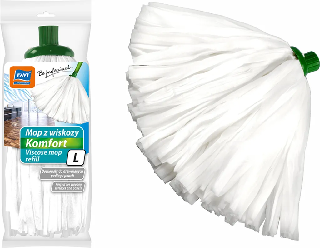 Offerta Inserto Mop Viscosa L Bianco a Righe - Stock Limitato