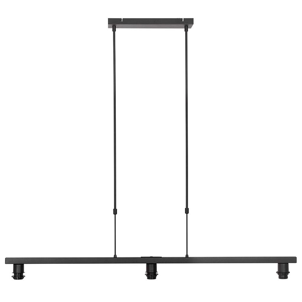 Hängeleuchte, 3-Flammig, schwarz, grün, L 120 cm Produktbild 