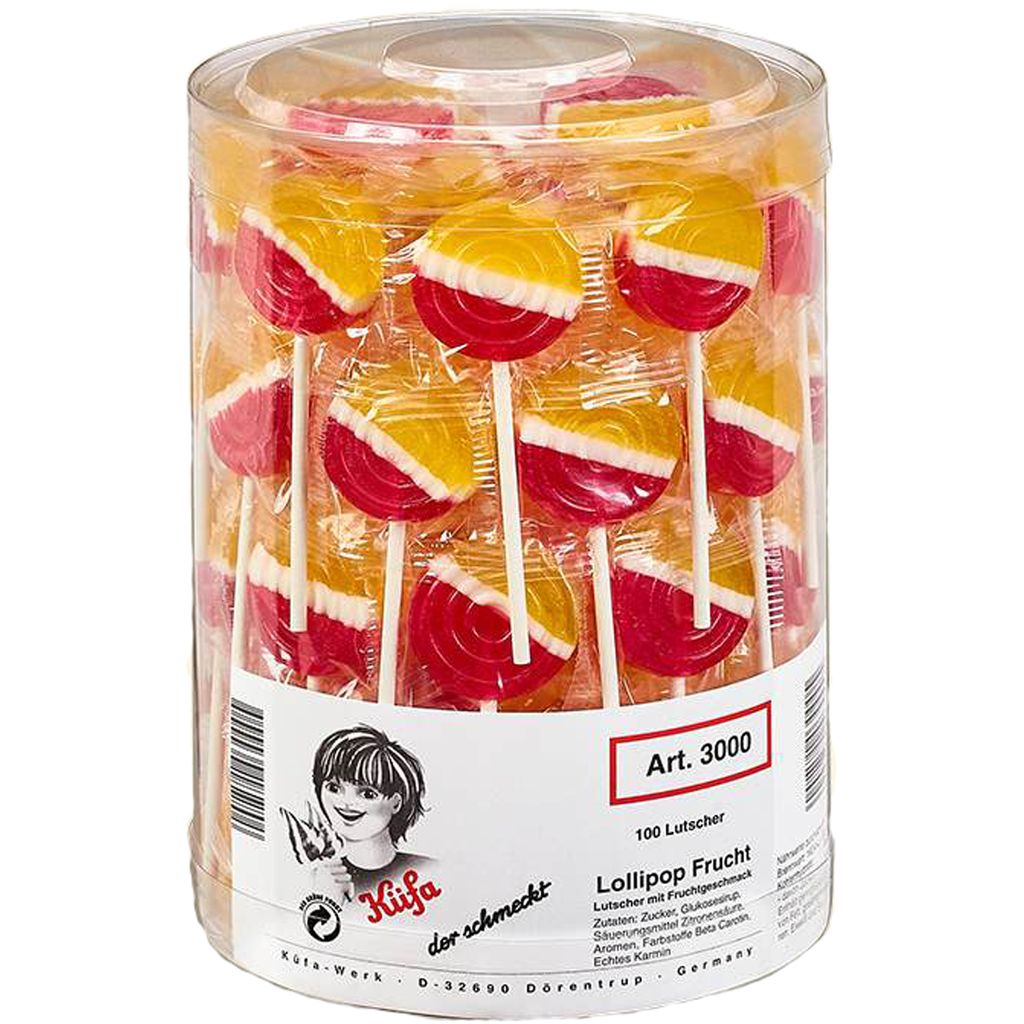 Küfa Lollipop Frucht Lolly Dose 100 Lollies Produktbild 