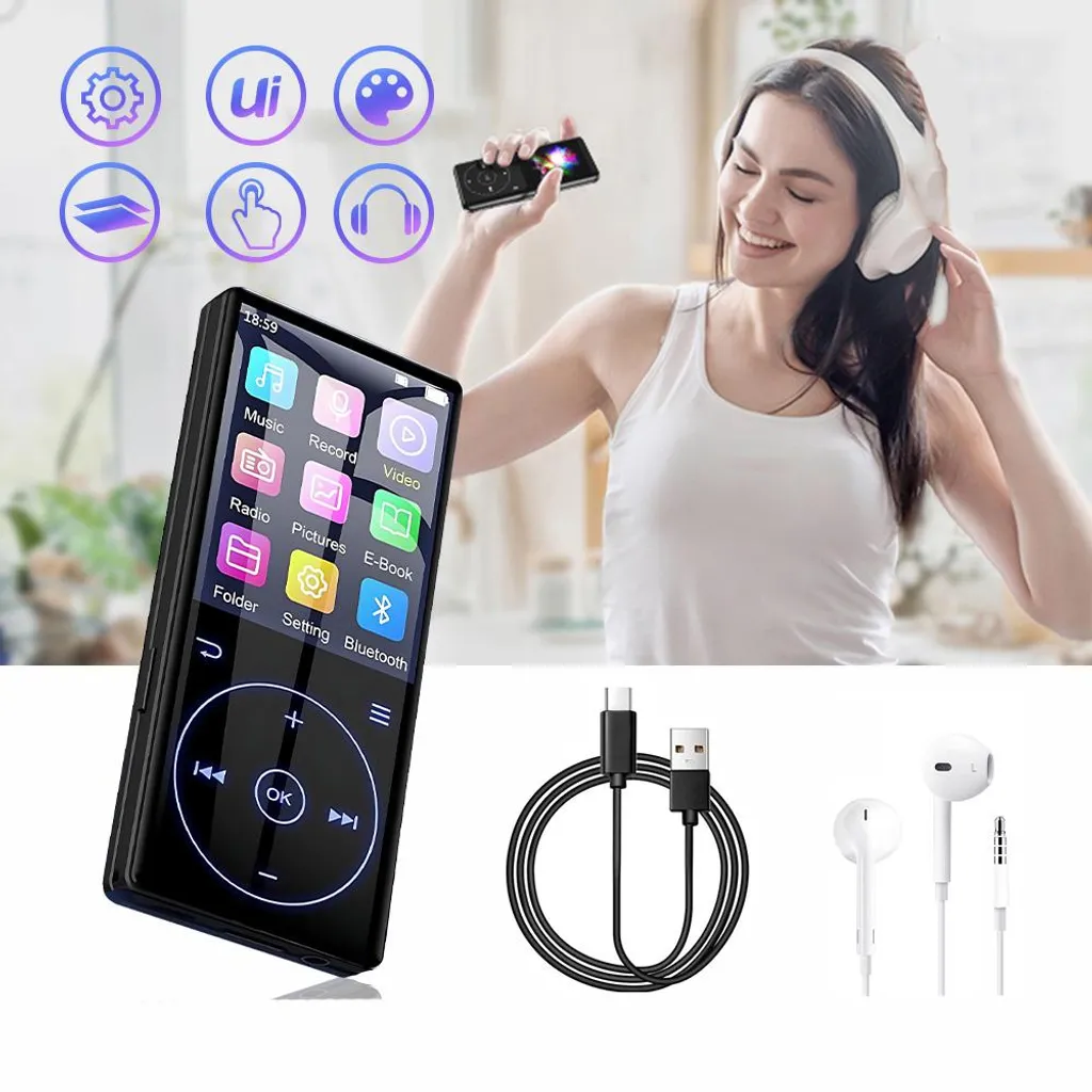 Lecteur MP3 32GB avec Bluetooth et Haut-parleur HD Intégré Série M3
