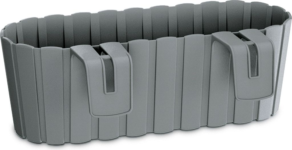 Prosperplast Blumenkasten BOARDEE HOOK Grau 38,3 cm Produktbild 