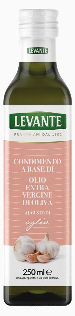 Huile d'olive extra vierge à l'ail, 250 ml, marque Levante Image du produit 