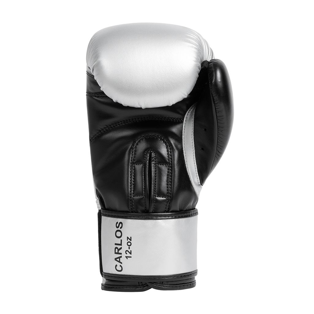 Boxhandschuhe Für Erwachsene – Atmungsaktiv Mit Klettverschluss, Schwarz/silber, Für Training & Fitness