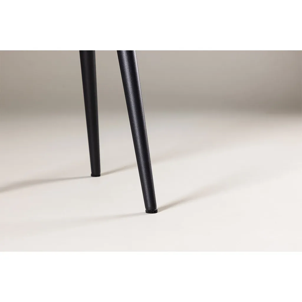 Table d'angle Askim Ø48 cm noir métal - Bout de canapé design minimaliste