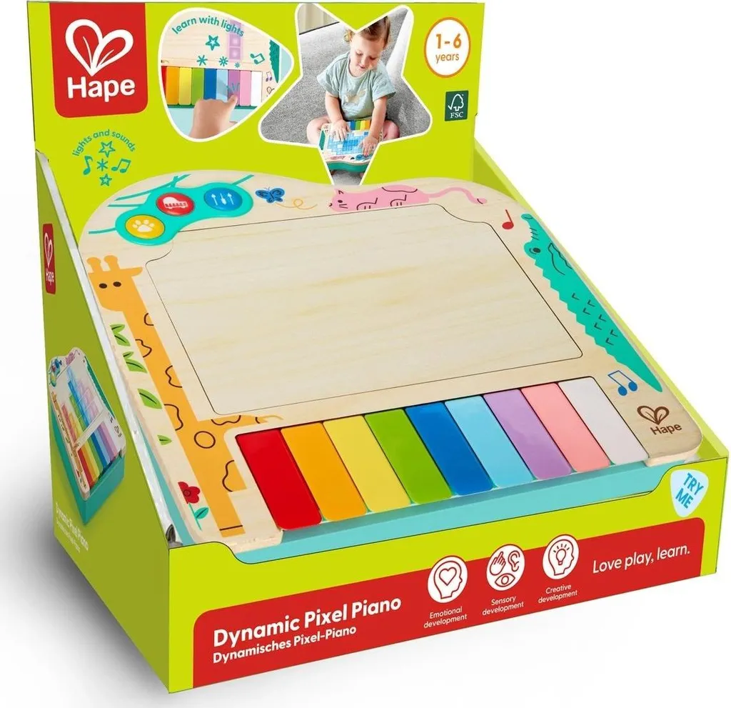 Hape Pixel Piano : Apprenez le Piano Facilement avec le Guide Lumineux LED