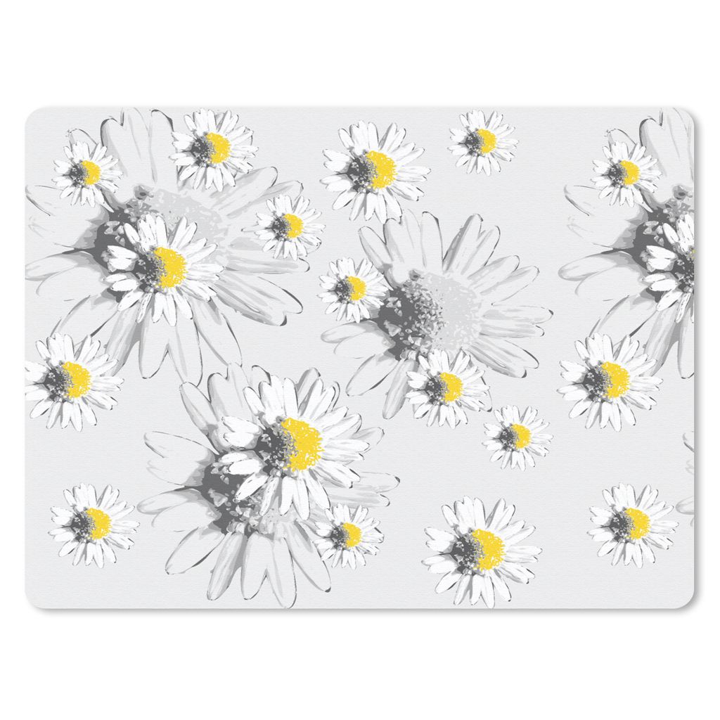 MuchoWow Mauspad Mousepad Gänseblümchen - Kamille - Blumen - Muster 40x30 cm - Mousepads - Maus Mat - Pad - Mausunterlage - Anti Rutsch