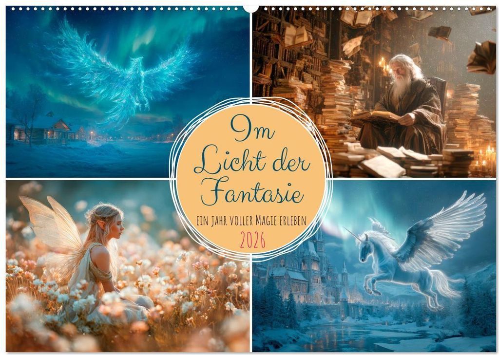 Im Licht der Fantasie (Wandkalender 2026 DIN A2 quer), CALVENDO Monatskalender