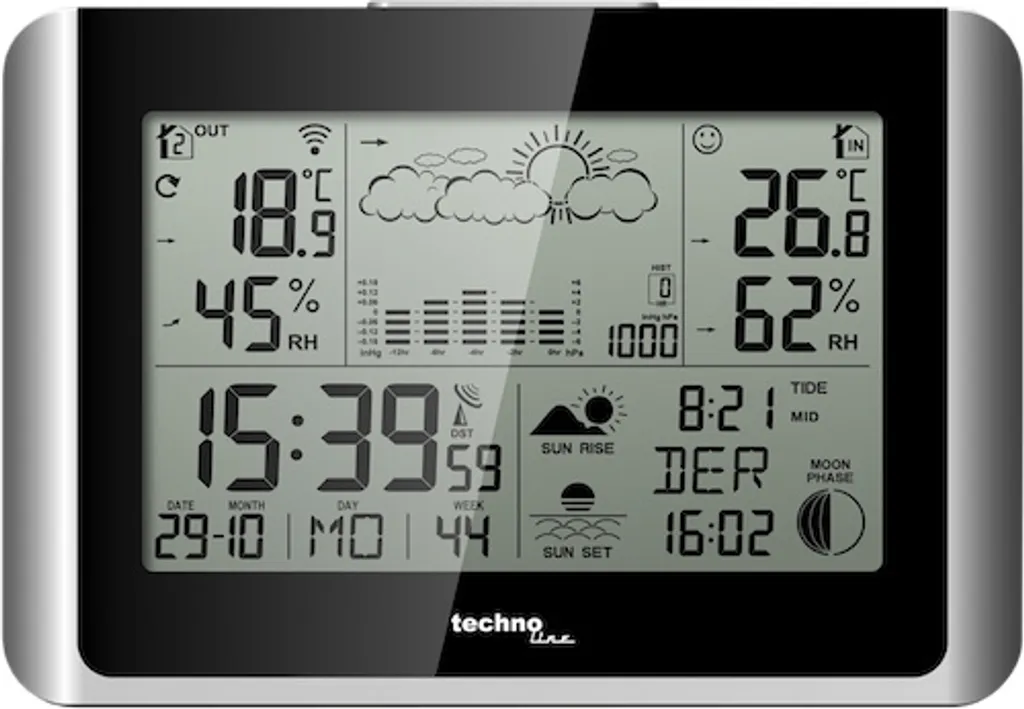 Station météo avec 3 sondes extérieures Technoline WS 6767 sans fil