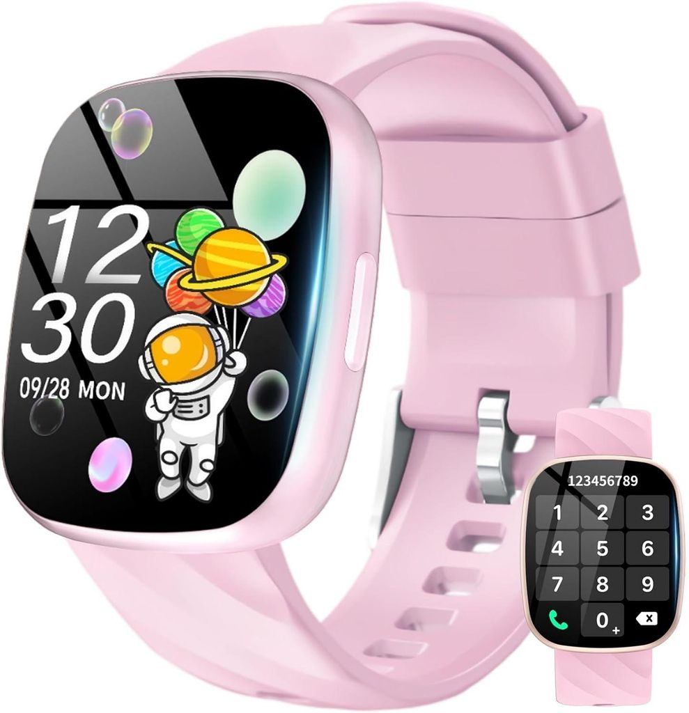 Smartwatch Kinder, 1.83 HD Voll Touchscreen mit 100+ Sportmodi, 24/7 Puls, Schlafmonitor, Wecker, IP68 Wasserdicht für Jungen Mädche Teenager 10...