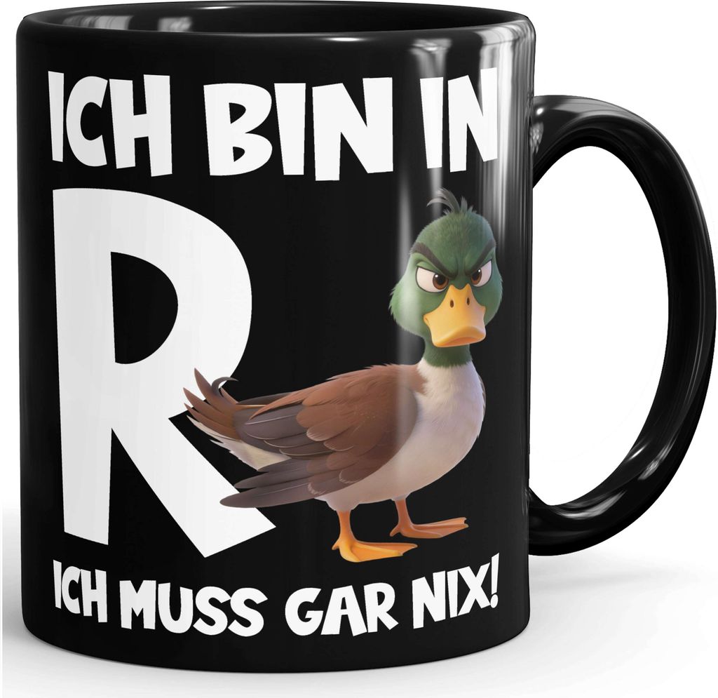 Kaffee-Tasse Rentner mit Spruch Ente - lustiges Geschenk zur Rente Ruhestand - Abschied Kollegen Pensionär - Keramik MoonWorks