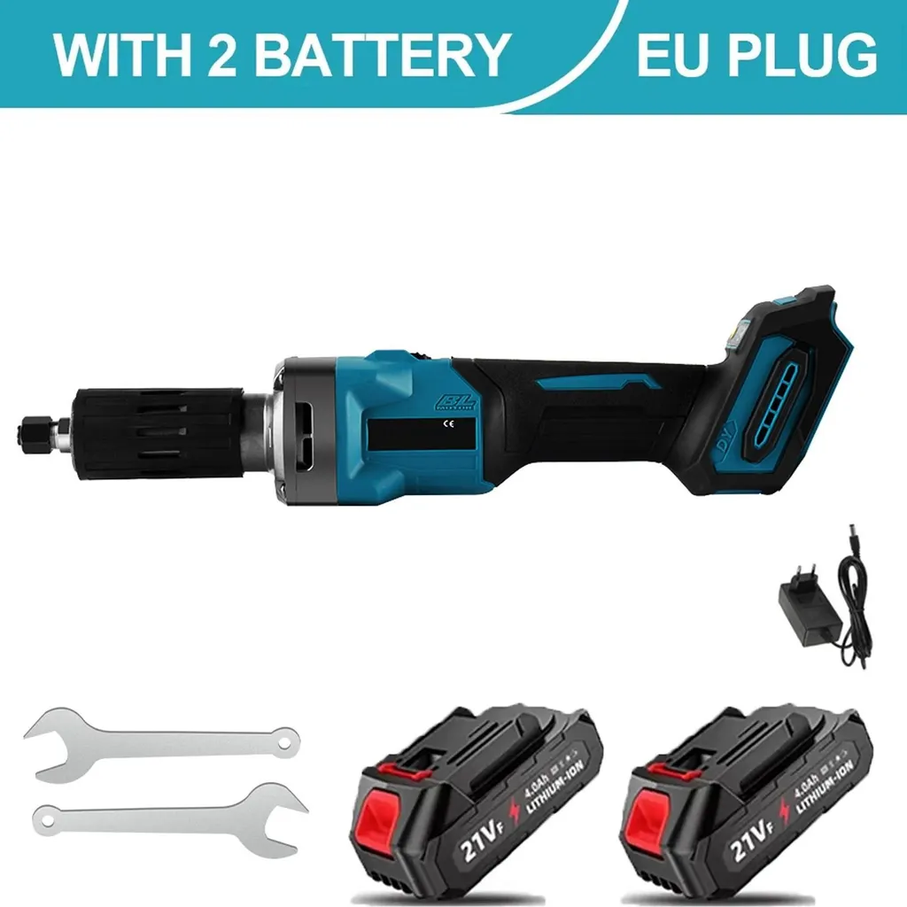 Meuleuse d'angle moteur sans balais avec 2 batteries et vitesse variable - 2