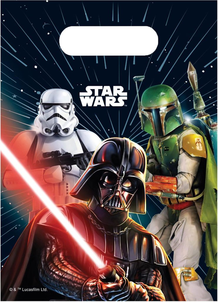 6 Partytüten Star Wars blau - Produktbild 