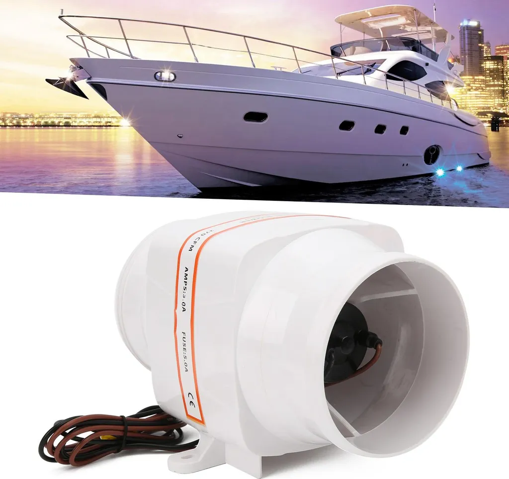 Soufflante de cale InLine 4 pouces 270CFM 24V étanche pour bateau