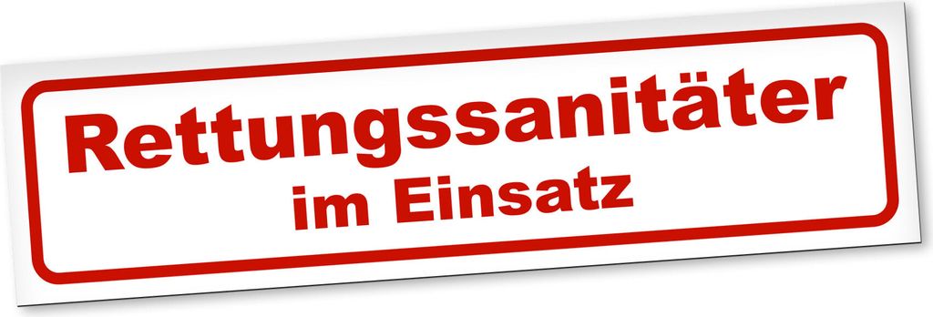 PantherPixel Rettungssanitäter Im Einsatz Magnetschild Auto Notfall Magnetfolie Geschenkidee 45 x 12 cm STANDARDFARBFOLIEN