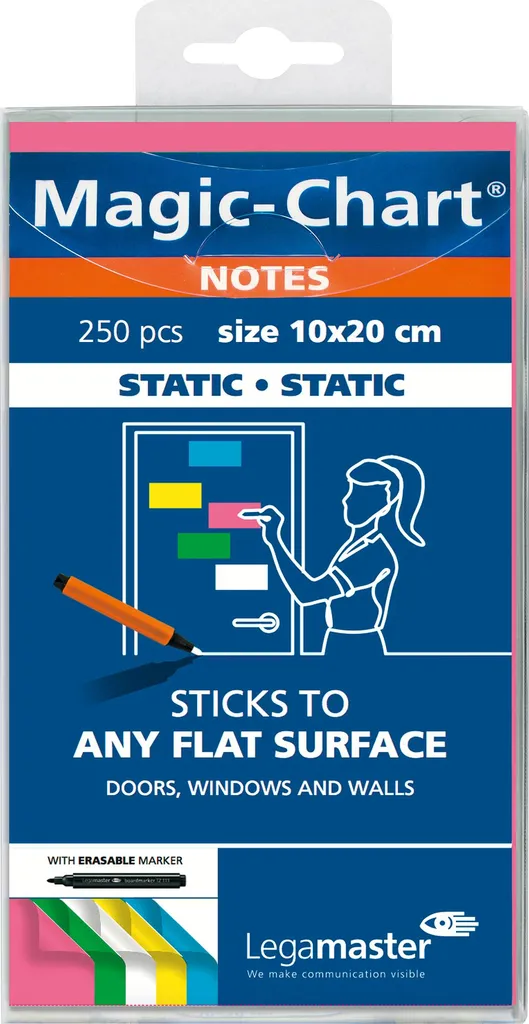 Set 250 Magic-Chart Notes Legamaster 10x20cm 7-159494