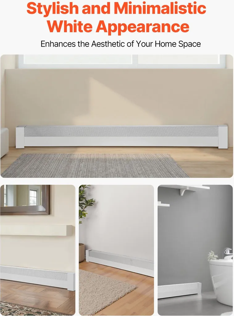 Habillage de radiateur électrique standard blanc en acier série Basic - 6