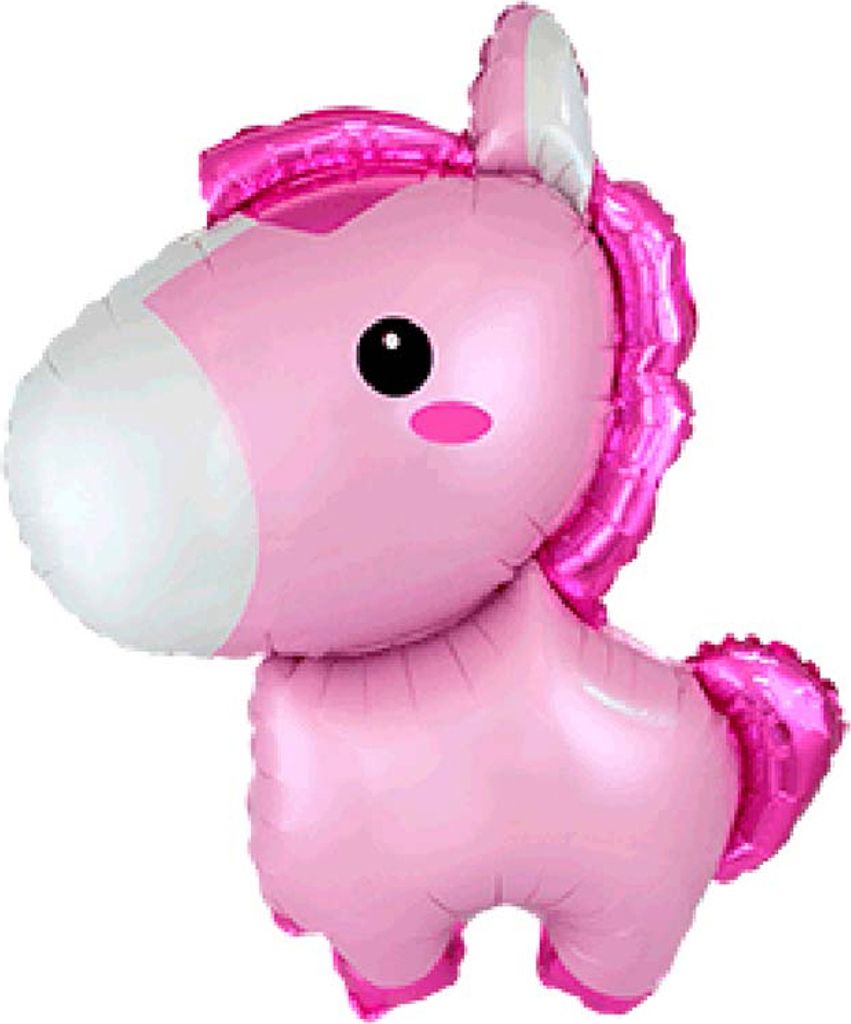Pferdchen Rosa - Folienballon - 79 cm Produktbild 