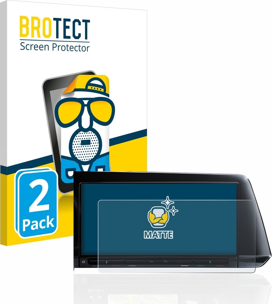 2x BROTECT Schutzfolie für Volkswagen Golf 8 2020 Discover Pro 10" 2020 Displayschutz Displayschutzfolie Folie Matt Entspiegelungsfolie
