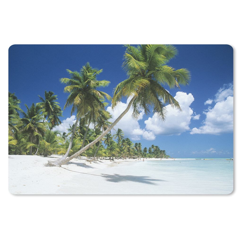 MuchoWow Schreibtischunterlage Strand - Palme - Tropisch 60x40 cm - XXL Mauspad - Großes Mauspad