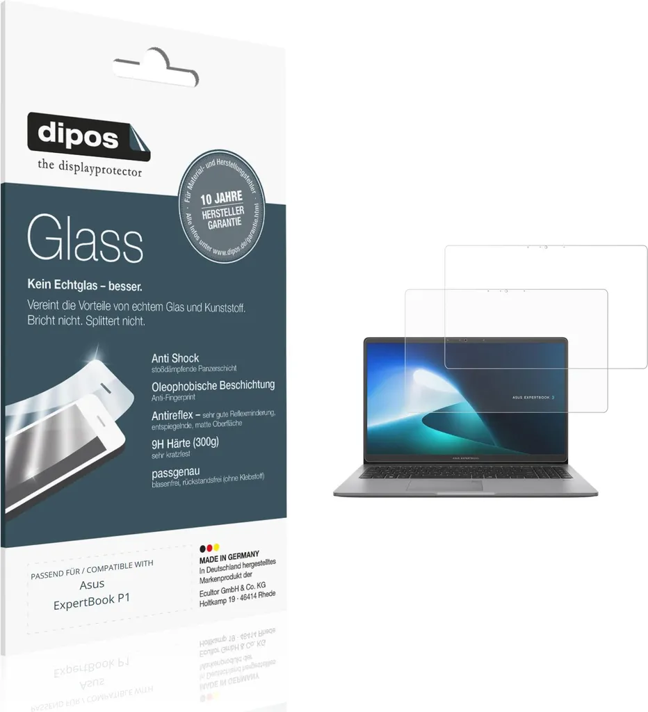 Évitez les reflets : Protection écran Asus ExpertBook P1 mat x2
