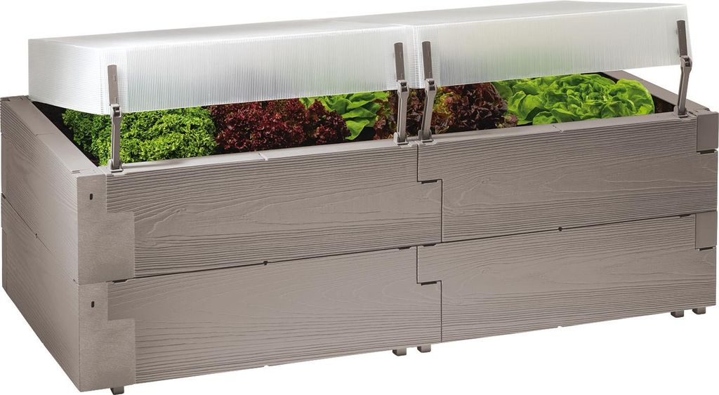 Juwel Hochbeet Timber + zwei Thermohauben 130 x 60 x 52 cm Immagine del prodotto 