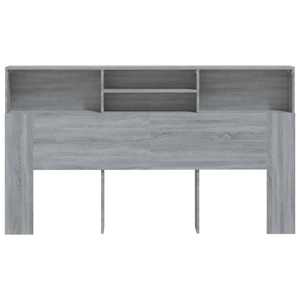 "Winterschlussverkauf "Bettkopfteil Moderner design - Kopfteil fürs Bett - mit Ablagen Grau Sonoma 180x19x103,5 cm NeuMöbel 3241394