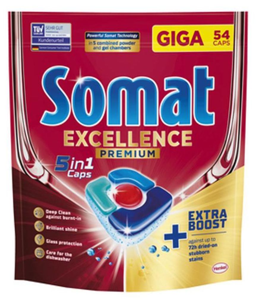 SOMAT Excellence Premium 5 w 1 Caps Kapsułki do mycia