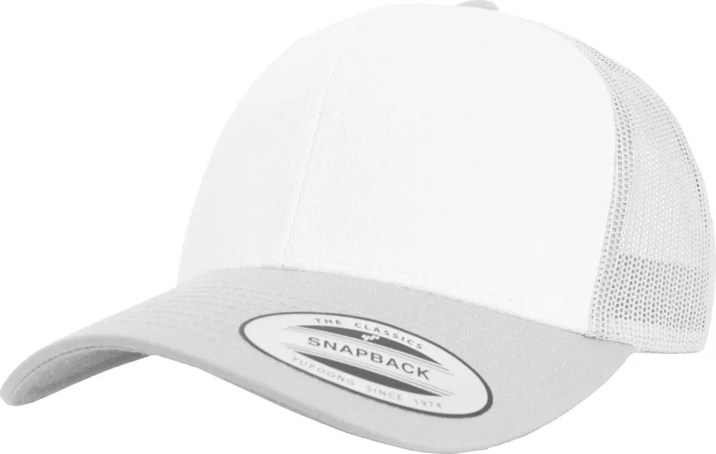 Flexfit - Cappello trucker per uomo/donna unisex, colori a blocchi BC6964 (taglia unica) (Argento/Bianco)