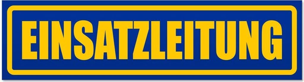 Kiwistar - Autoaufkleber - Blau - 60 x 16 cm - Einsatzleitung - Hinweis Aufkleber Sticker für Auto, Kfz, Fahrrad, PKW, LKW