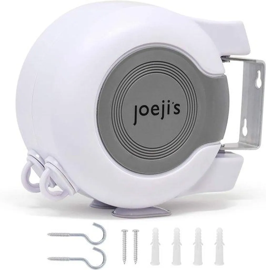 Fil à linge mural double 15 mètres blanc plastique résistant UV