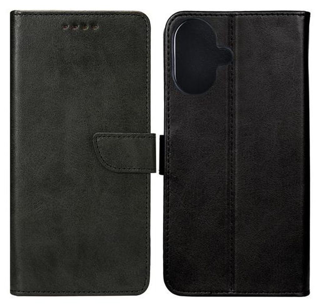 Rixus Flip Wallet Book Cover Hülle passend für Samsung Galaxy A07 A075F – Handyhülle Klappcover mit Standfunktion Klapp Tasche Schwarz