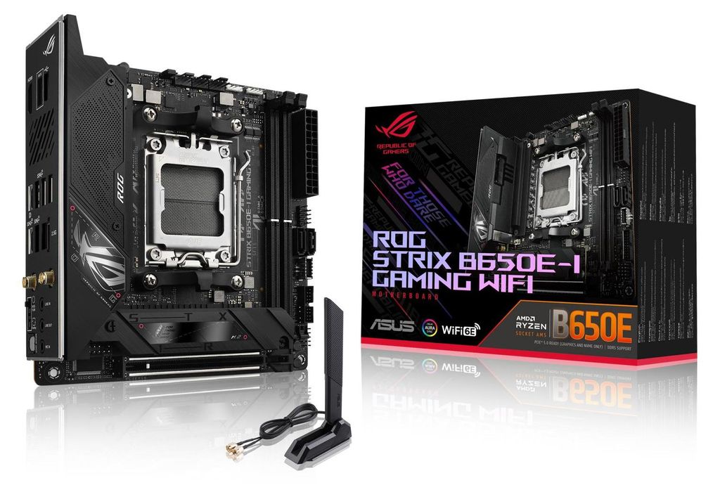 ASUS ROG STRIX B650E-I GAMING WIFI - AMD - Buchse AM5 - AMD Ryzen 7 - Buchse AM5 - DDR5-SDRAM - 64 GB