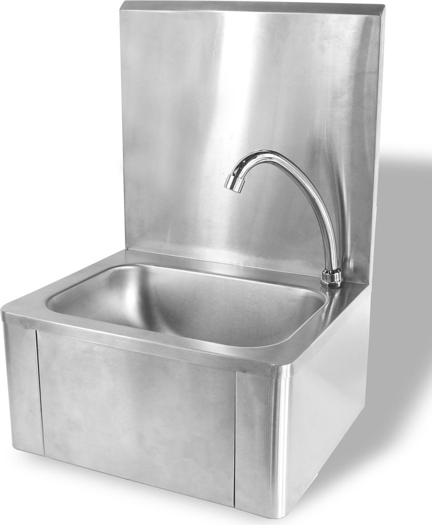 CHEFGASTRO Knie Bedientes Handwaschbecken Edelstahl HxBxT 57x40x33cm