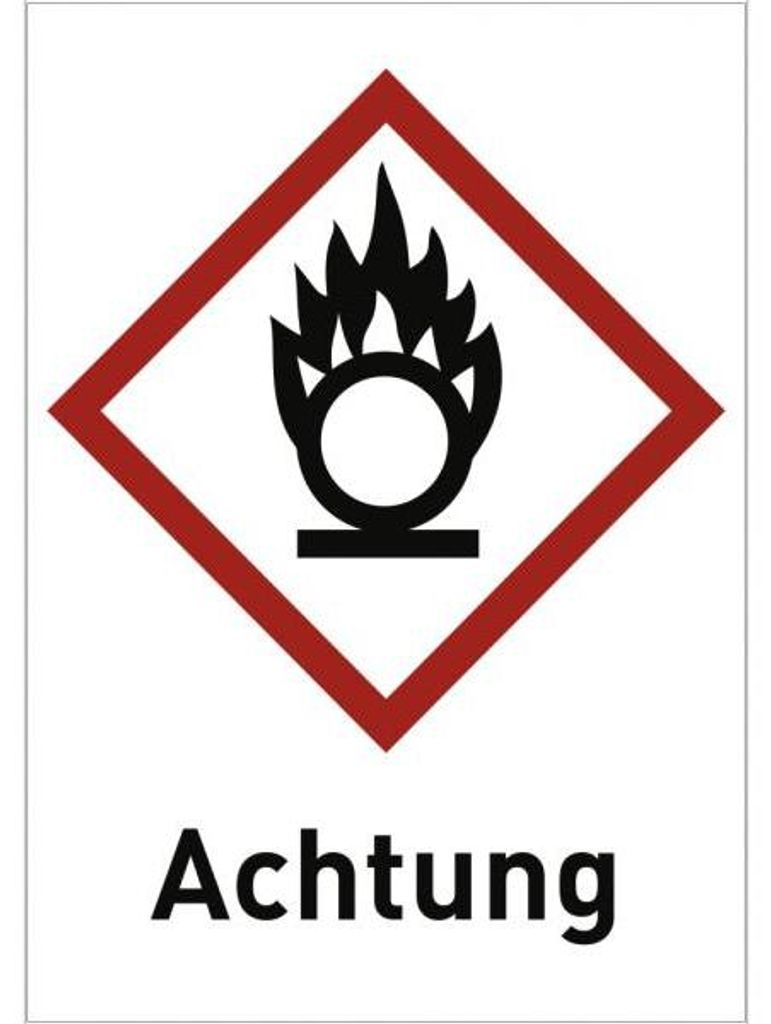 Dreifke® Aufkleber Oxidierend (GHS 03) Achtung, Folie, Produktbild 