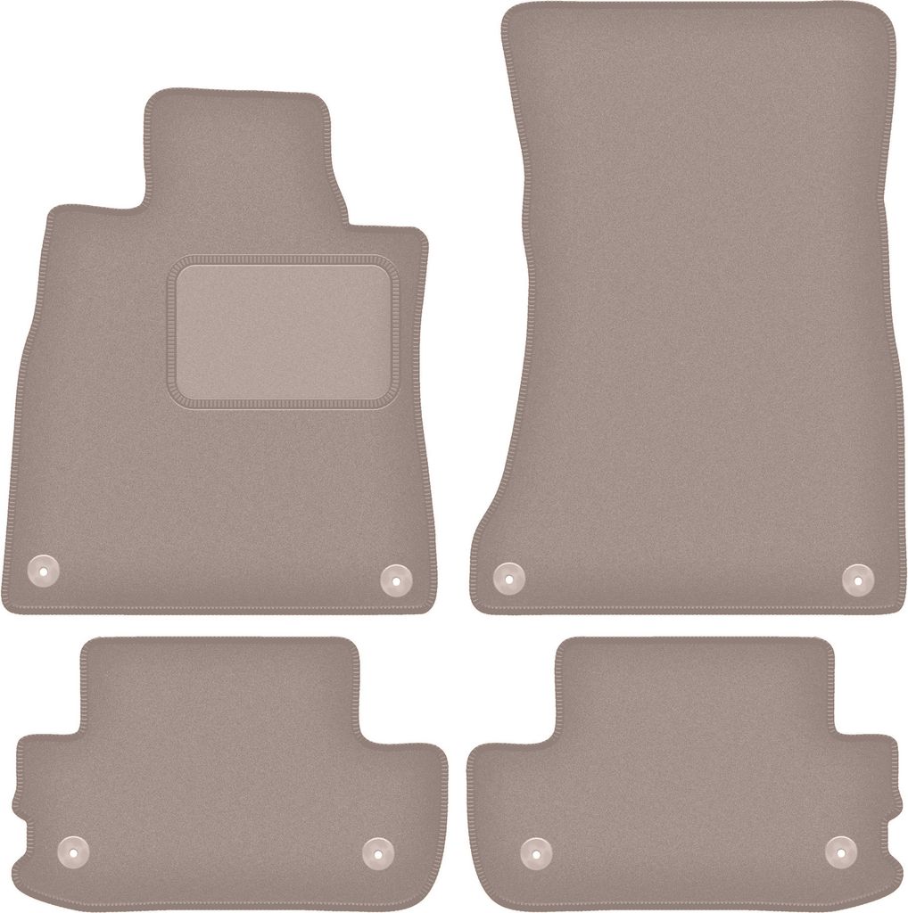 Velours-Autoteppiche für: Mercedes S W222 Coupé (2013-) Beige