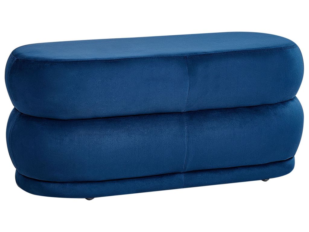BELIANI Ławka granatowa tapicerowana welurowa w stylu Zdjęcie produktu 