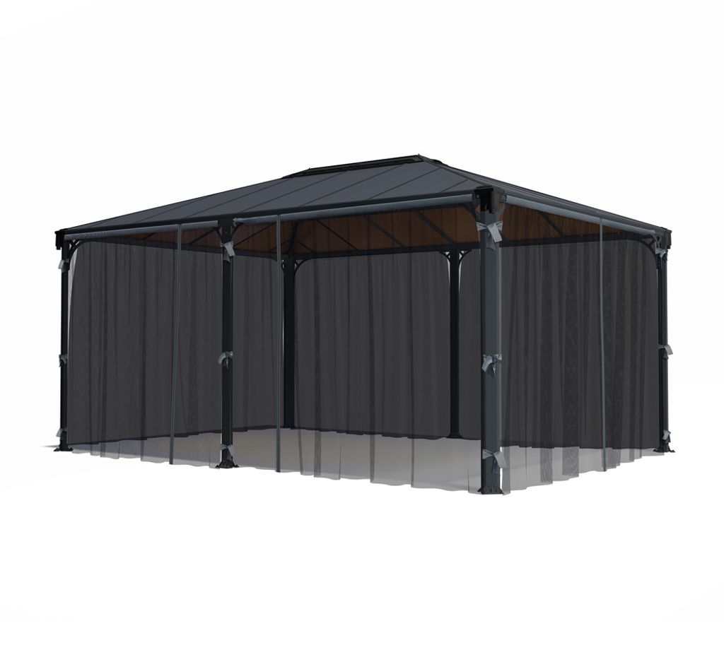 Palram - Canopia Polyester Moskitonetz für Pavillon Milano 4300 Martinique 5000 Grau