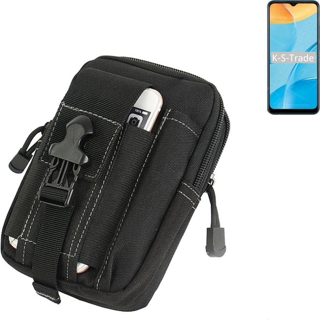 K-S-Trade Gürtel Tasche kompatibel mit Oppo A35 Gürteltasche Holster Schutz Hülle Handy Hülle Smartphone outdoor Handy-Hülle schwarz