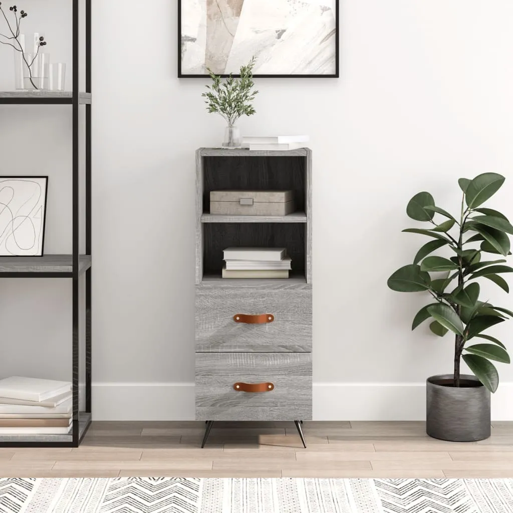 Maison Exclusive Credenza Grigio Sonoma 90cm - Mobile Salvaspazio in Legno