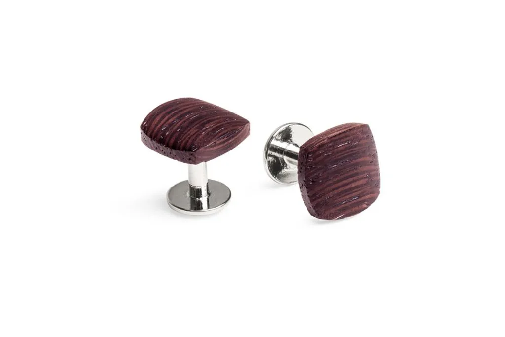 BeWooden Nuptis Boutons de manchette en bois brun pour homme - Élégance