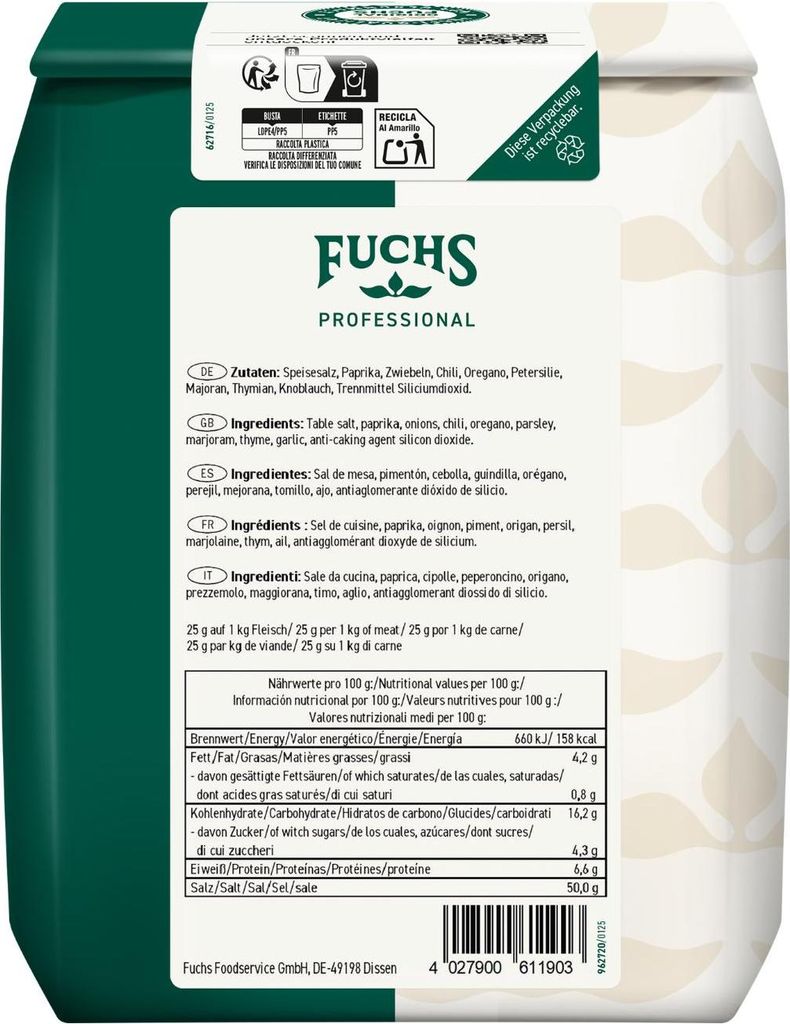 Fuchs Professional Sel d'assaisonnement pour gyros, Image du produit 
