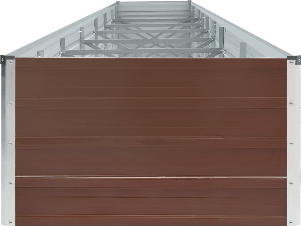 The Living Store Garten-Hochbeet Verzinkter Stahl 600x80x45 cm Braun