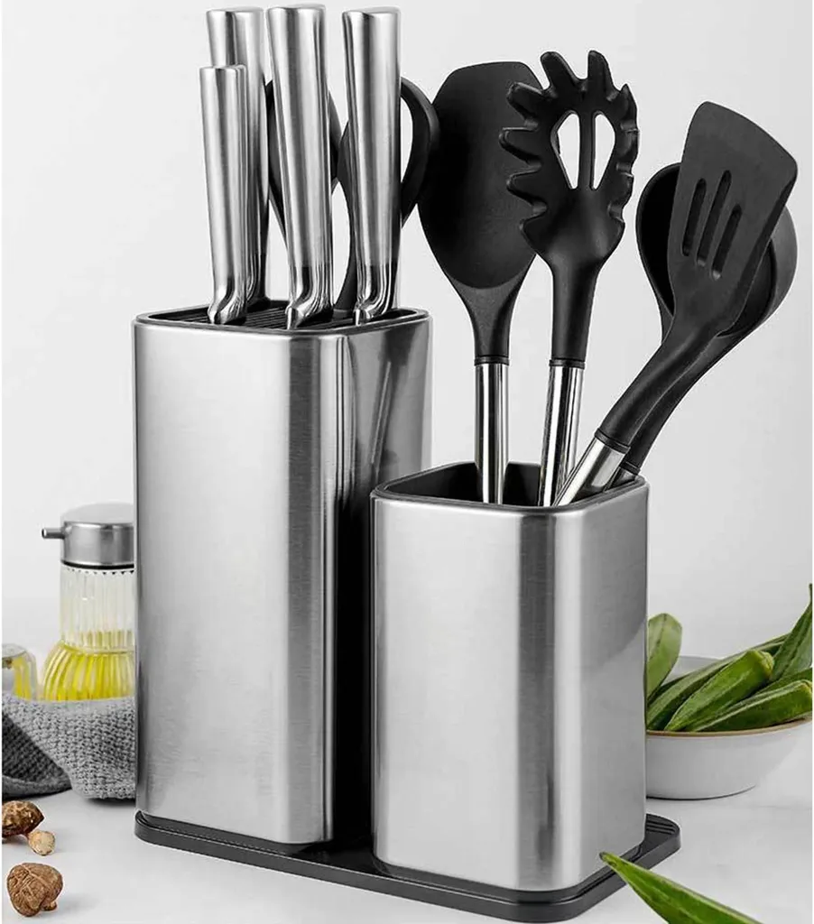 Support ustensiles de cuisine lavable en lave-vaisselle sans montage