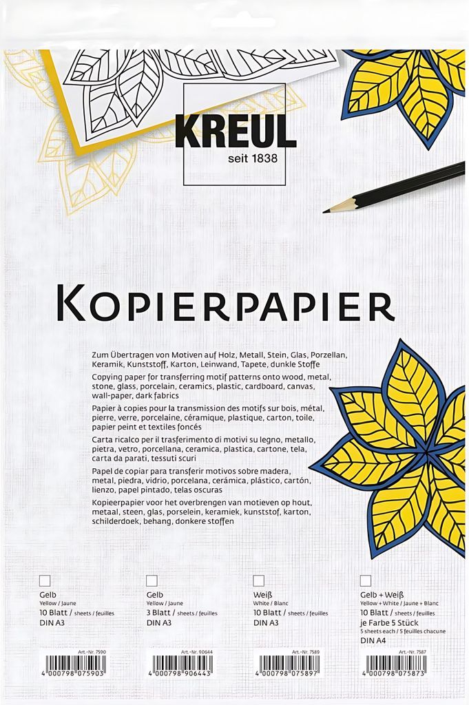 KREUL Hobby Line carta per fotocopie, 300 x 420 mm, bianco Immagine del prodotto 