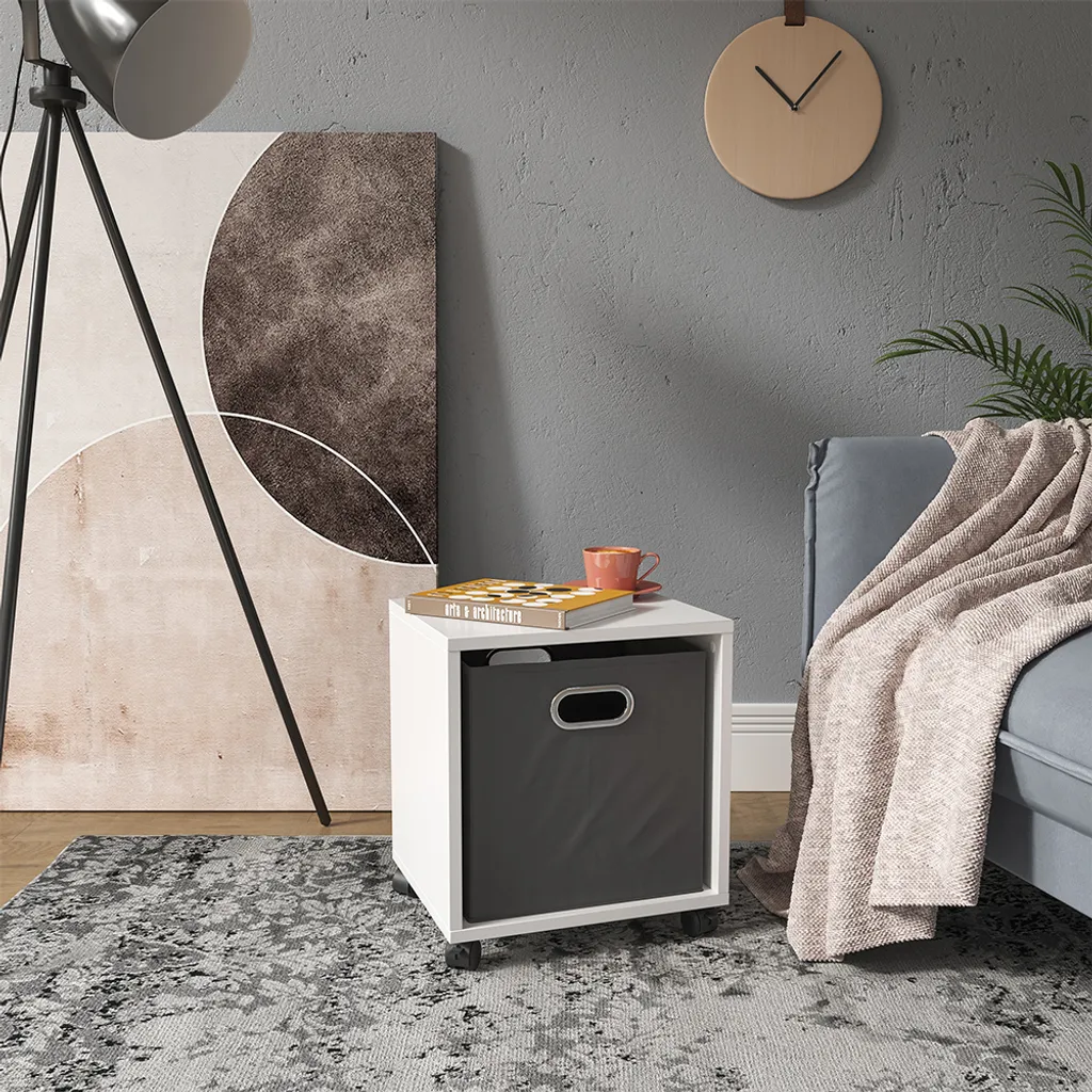 Table Basse Blanche Compacte Vicco 34158 - Finition Haute Qualité