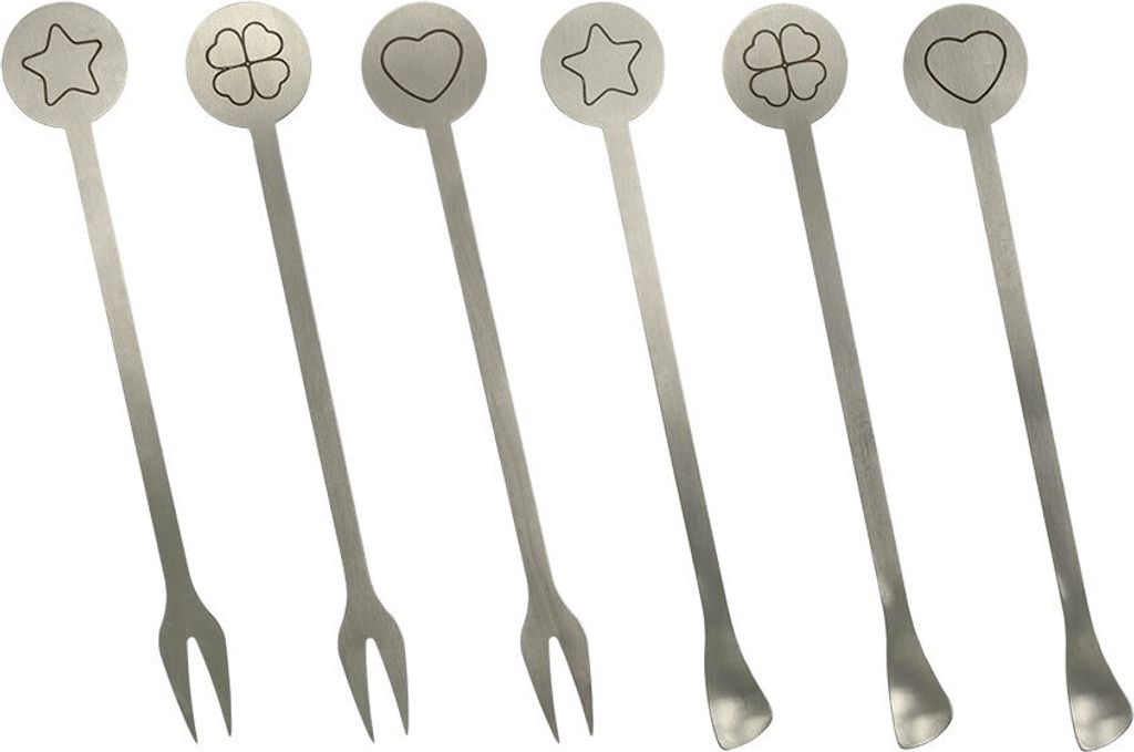 METALTEX 253927000 Barlöffel/-gabeln 6er Set, Inox