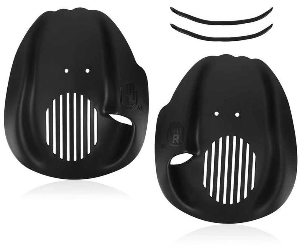Schwimmhandpaddles 19x15cm, Schwimmpaddles für Techniktraining & Kraftaufbau, Schwimm Trainingszubehör für Freistil Brust & Schmetterling