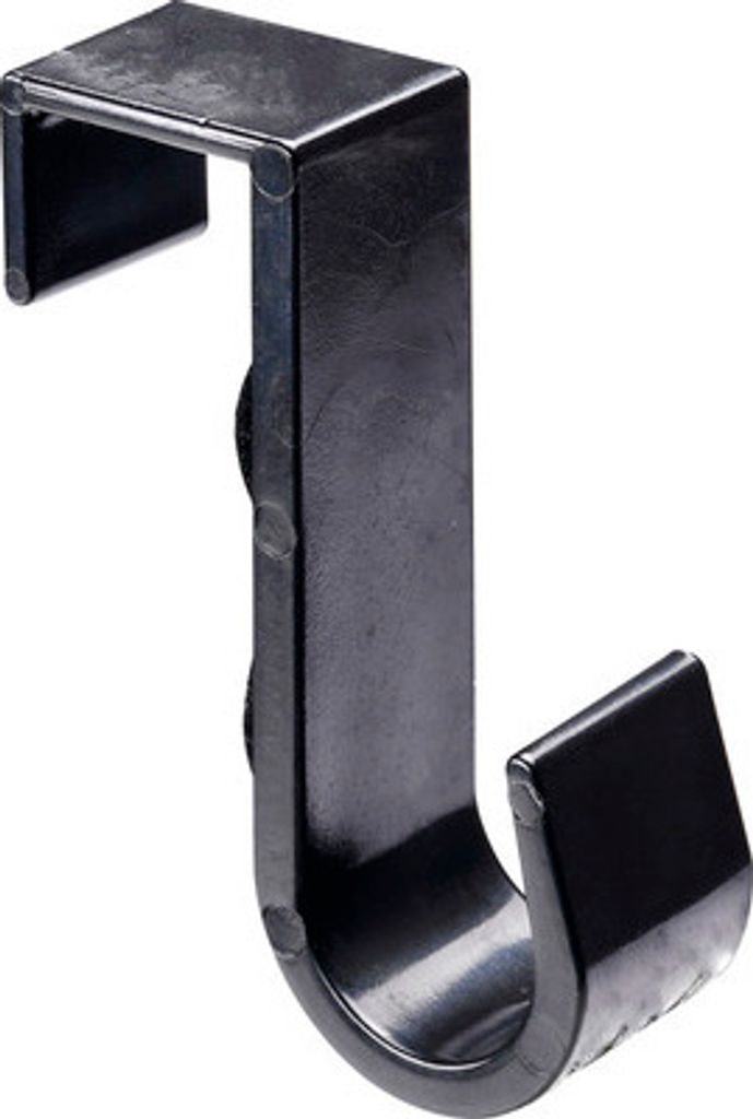 Türhaken 22 x 70 x 50 mm Kunststoff schwarz Produktbild 