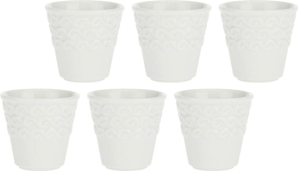La Porcellana Bianca Set mit 6 Kaffeebechern 75 ml P002800015Z